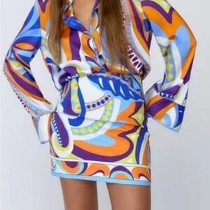 Zara Geometric Mini Skirt